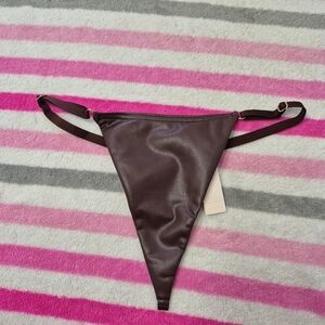 Victoria Secret Faux Leather V-String Panty